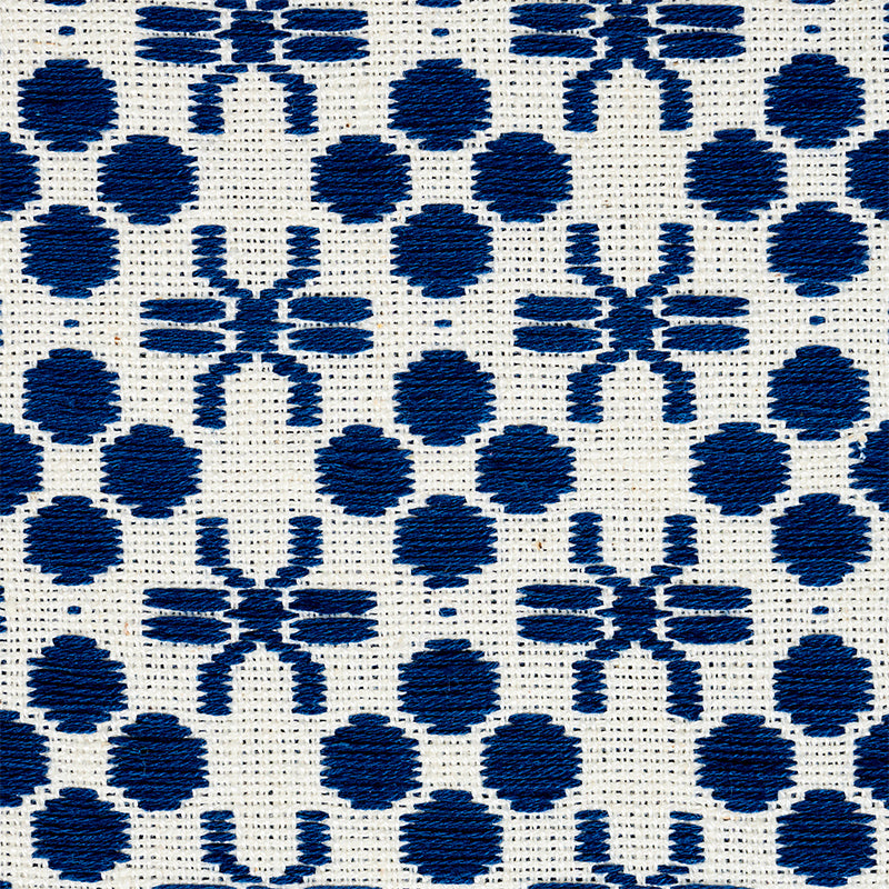 SCHUMACHER FABRIC A RUM FELLOW LEMPA HAND WOVEN INDIGO - 78880