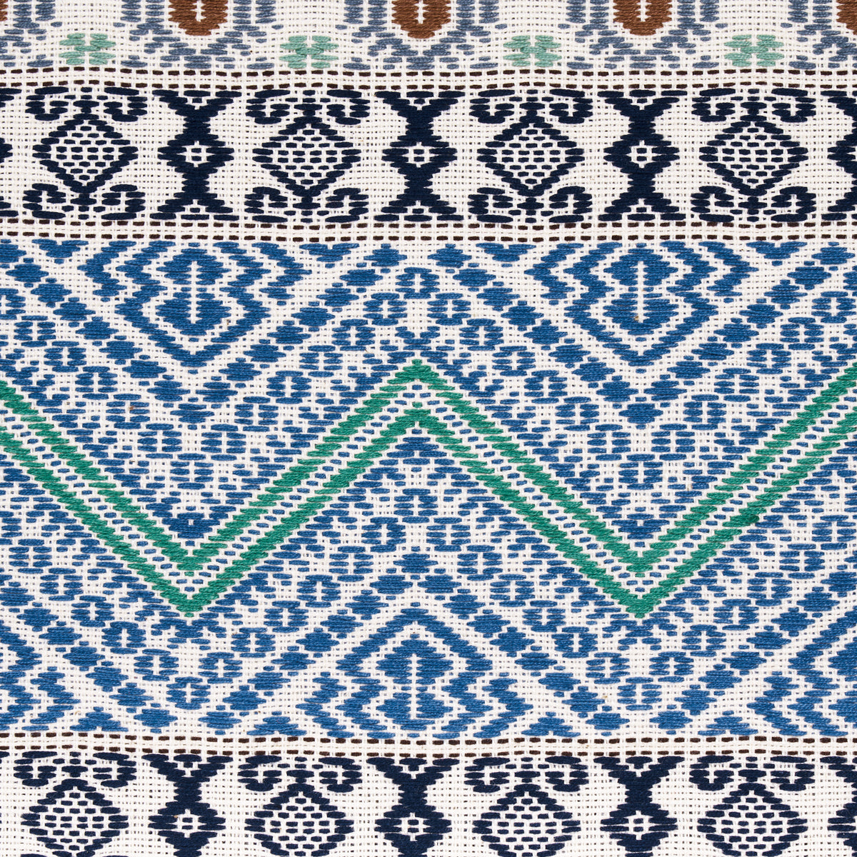 SCHUMACHER A RUM FELLOW HOLMUL HAND WOVEN PATTERN WOVENS PATTERN WOVENS BLUE - 78921