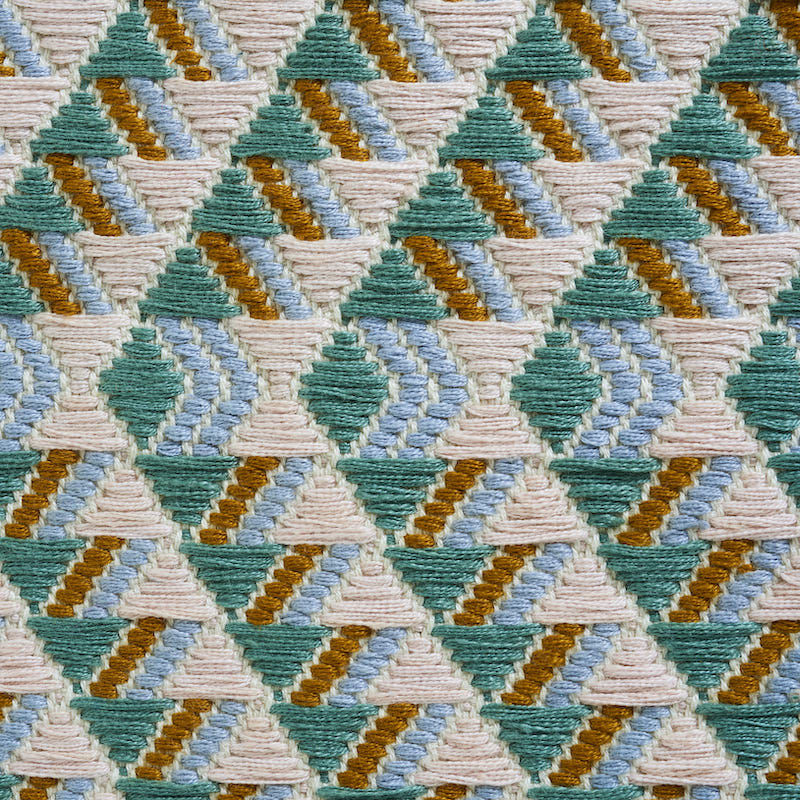 SCHUMACHER A RUM FELLOW AMATES HAND WOVEN BROCADE PATTERNED WOVENS PATTERNED WOVENS DUCK EGG - 79224