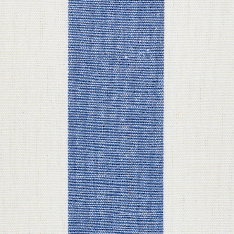 SCHUMACHER SCANDINAVIAN MODERN LOLLAND LINEN STRIPE PATTERN WOVENS PATTERN WOVENS SKY , CORAL - 79662