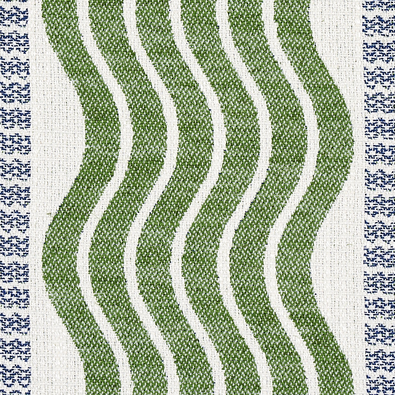 SCHUMACHER FABRIC COPACABANA SINA STRIPE GREEN - 79940