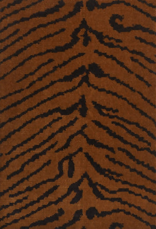 20" Fauve (Burnt Orange / Black) Jacquard Velvet Pillow Cover in Dedar This Is The Tiger Speaking – Fauve Fabric
