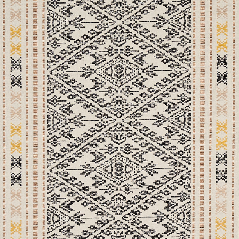 SCHUMACHER TAPIS RUIZ JACQUARD PATTERN WOVENS PATTERN WOVENS BLACK - 80610