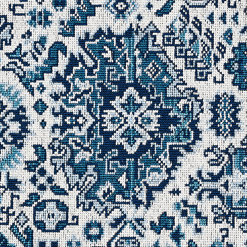 SCHUMACHER FULL BLOOM PALLAY ÉPINGLÉ WOVEN WOVEN PORCELAIN ON IVORY - 80622