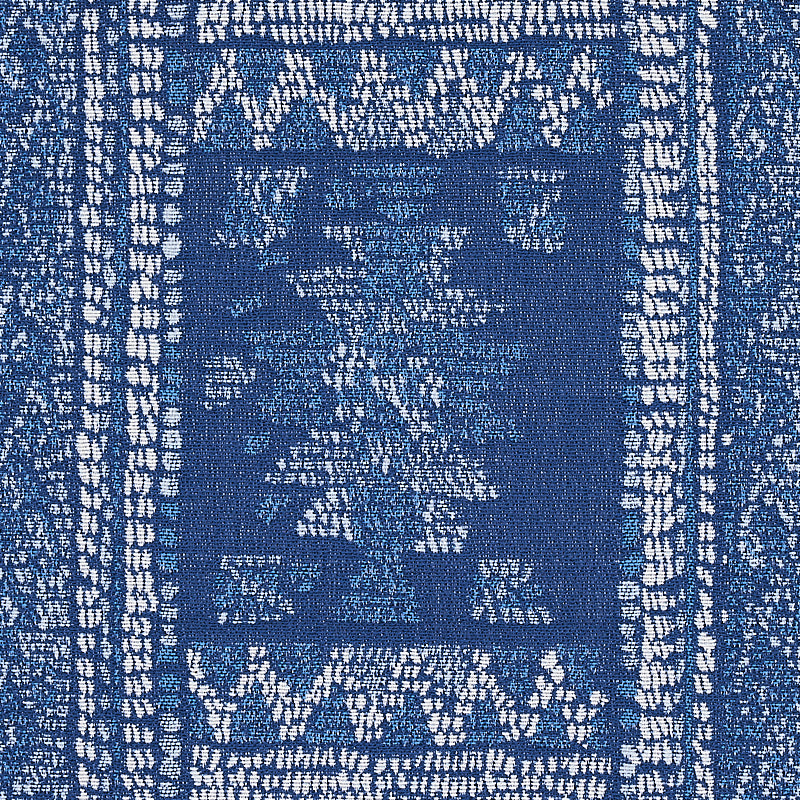 SCHUMACHER FABRIC TAPIS MARACENA JACQUARD BLUE - 80630