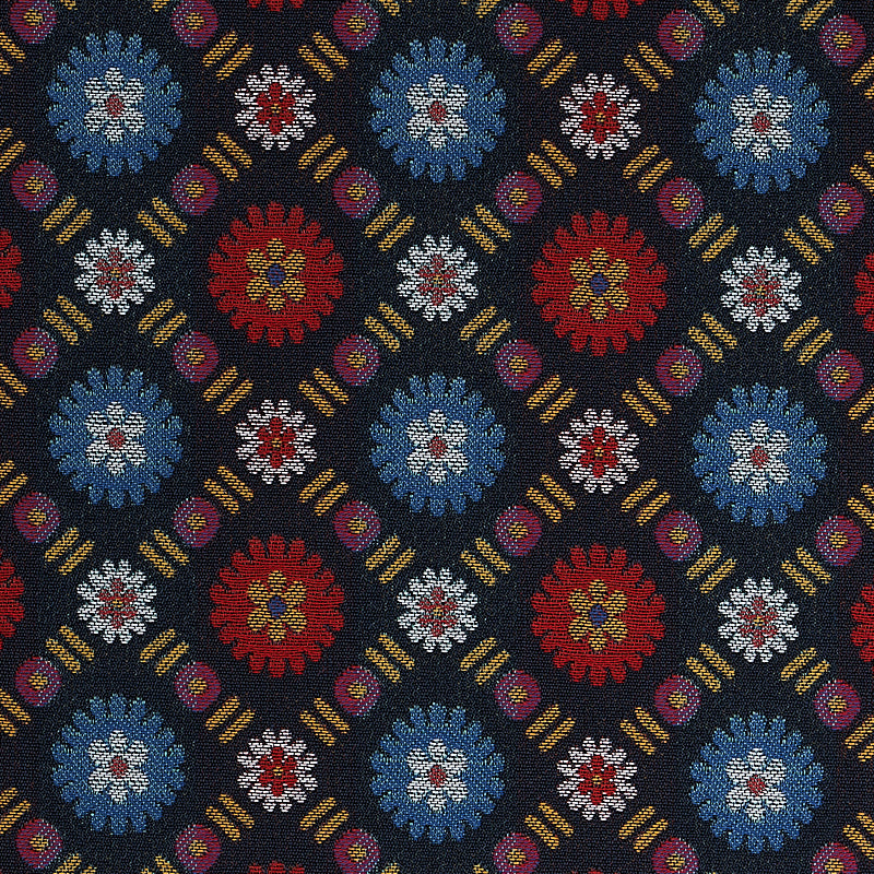 SCHUMACHER CABANA LARISSA PATTERN WOVEN PATTERN WOVEN NAVY - 80770