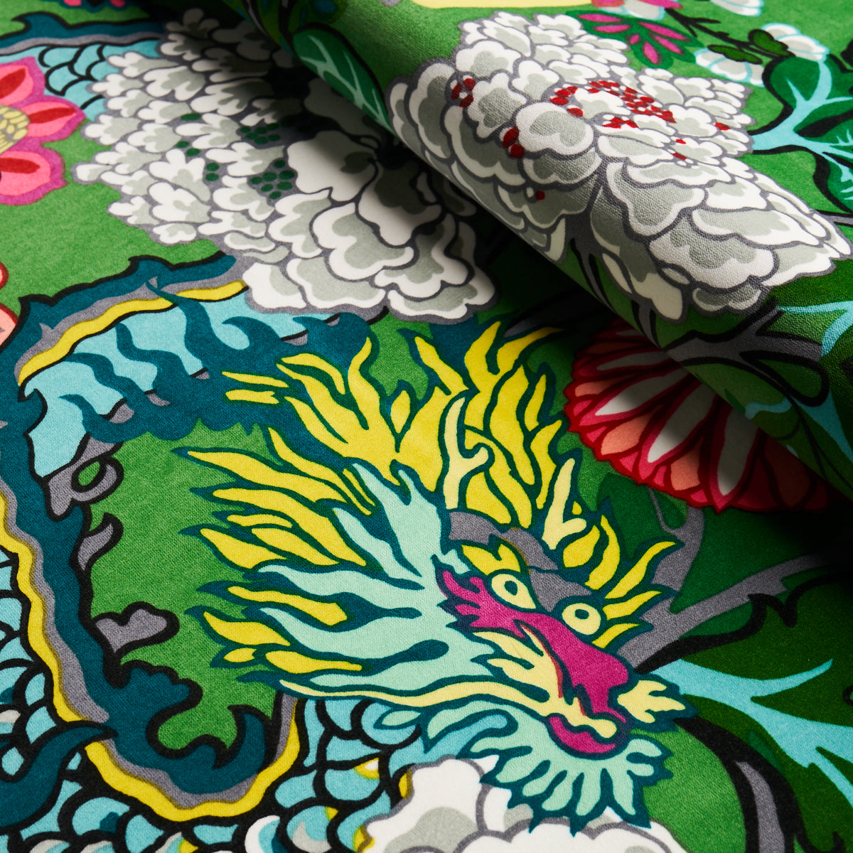 SCHUMACHER FABRIC VELVET & VELVET TRIMS CHIANG MAI DRAGON VELVET JADE - 81171
