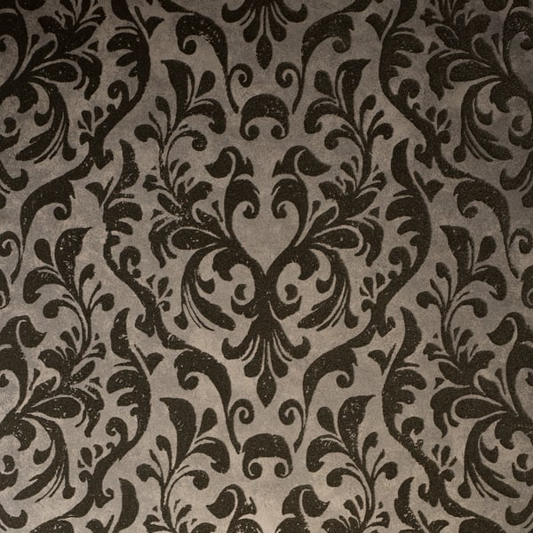 Galerie Wallcoverings Urban Classics Flocked Damask Galerie Wallcoverings Bronze, Brown - GH81253-23