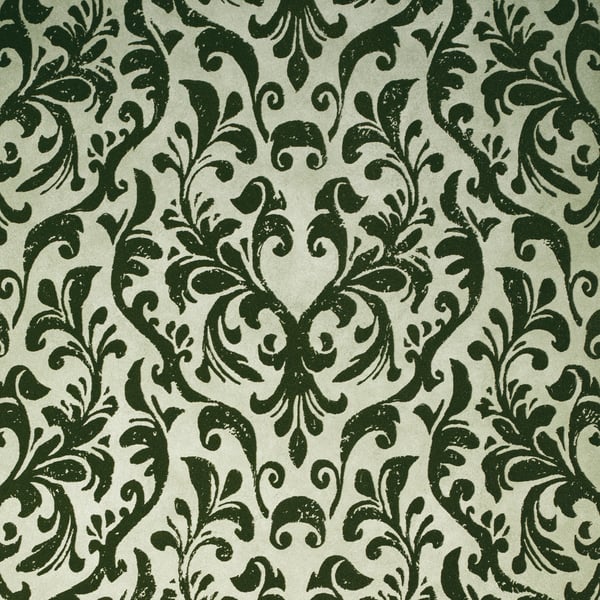 Galerie Wallcoverings Urban Classics Flocked Damask Galerie Wallcoverings Green - GH81254-23