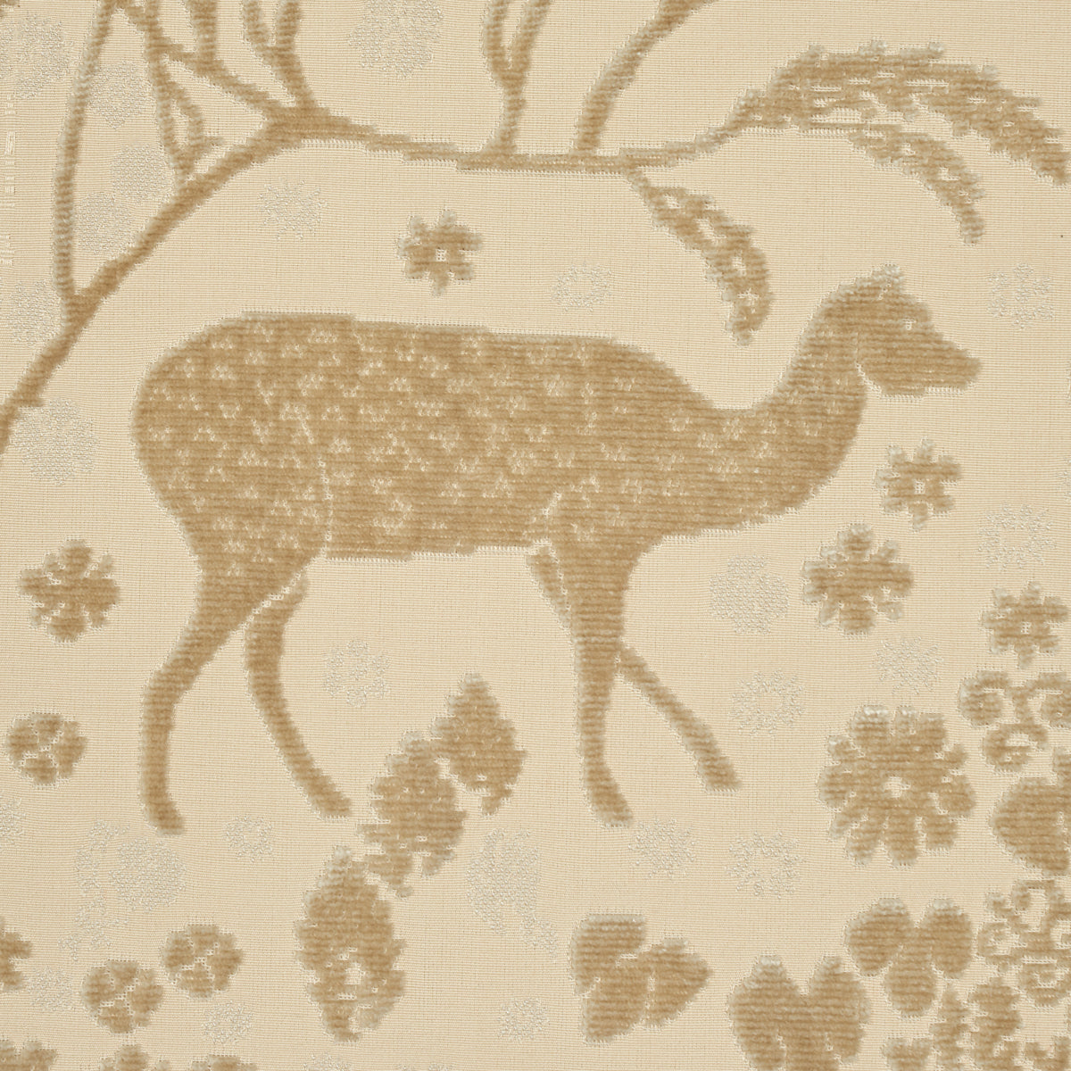 SCHUMACHER VELVET & VELVET TRIMS ARBOR FOREST CUT VELVET CUT VELVET CHAMPAGNE - 81311