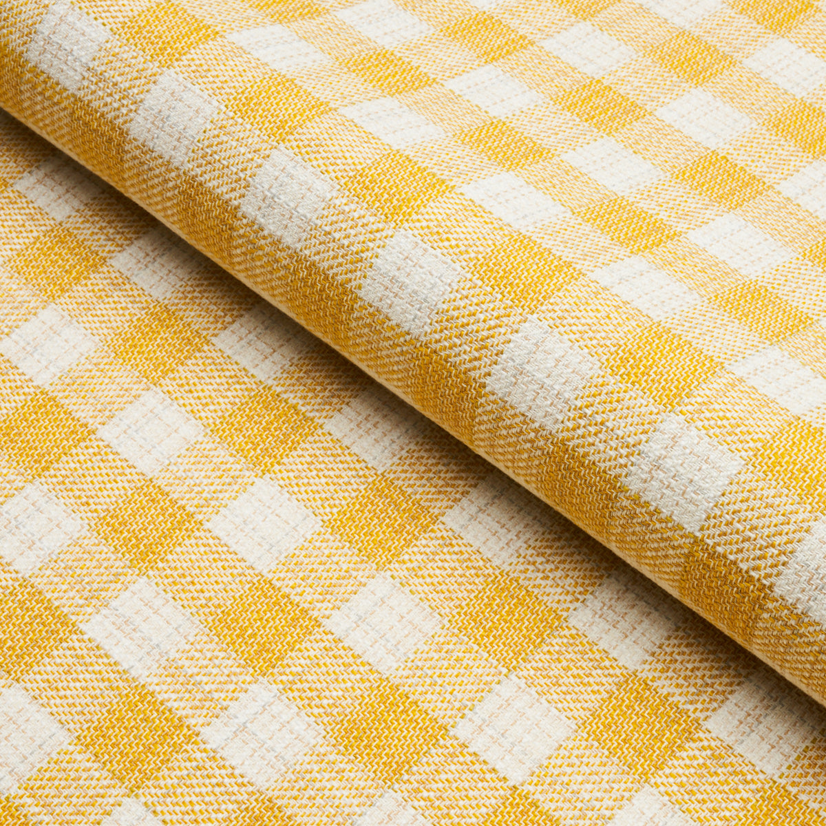 SCHUMACHER FABRIC EASY ELEMENTS MARTINA PLAID INDOOR/OUTDOOR YELLOW - 81413