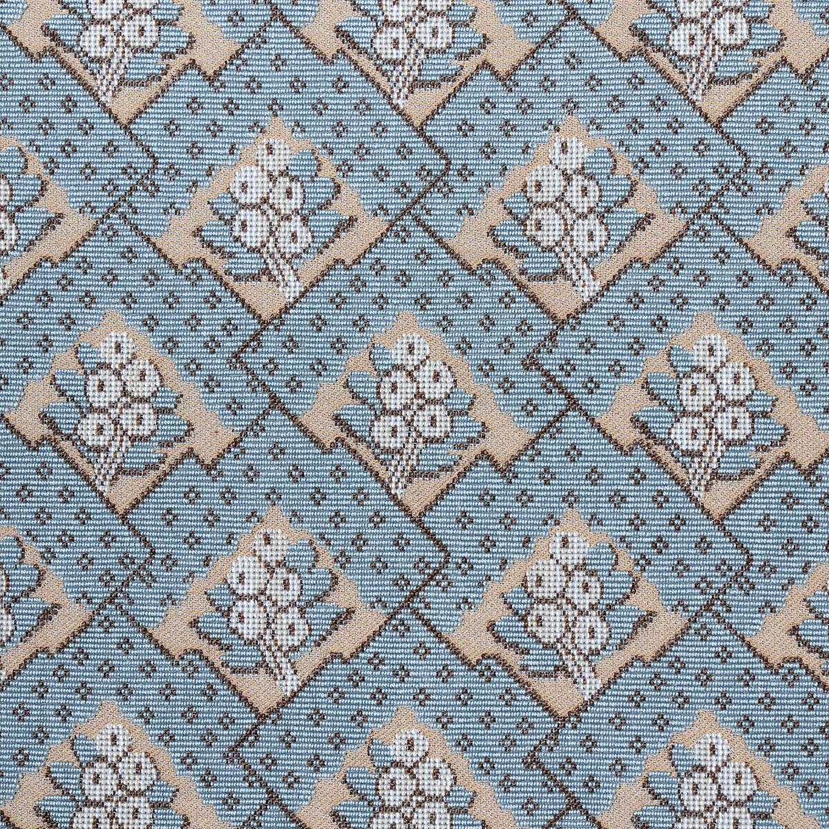 SCHUMACHER WILLIAMSBURG BLAIR SILK ??PINGL?? WOVEN WOVEN WORCESTER BLUE - 81602