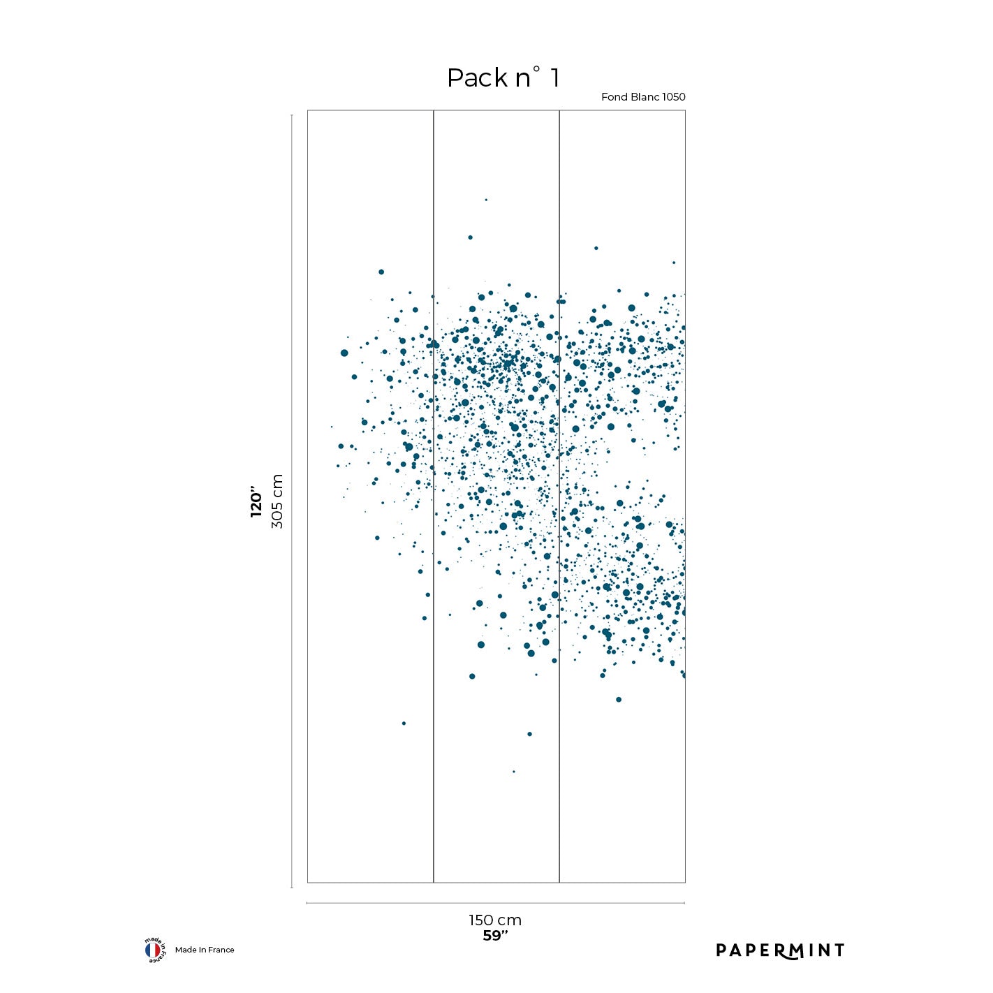 Veer Decor Celestial Pack 1 in White Wall Mural Abstract Mural White Mural - 8184-AM1-A