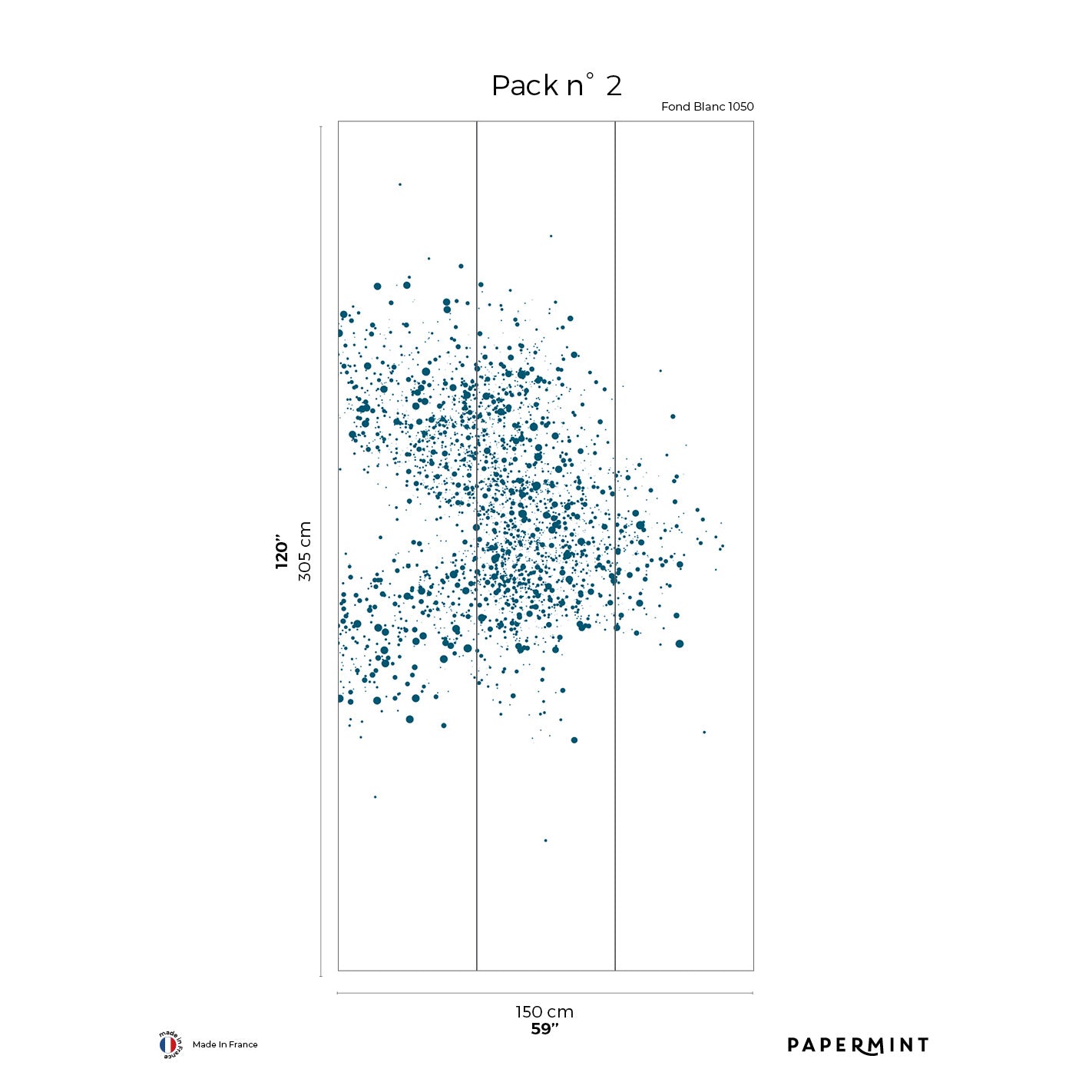 Veer Decor Celestial Pack 2 in White Wall Mural Abstract Mural White Mural - 8184-AM1-B