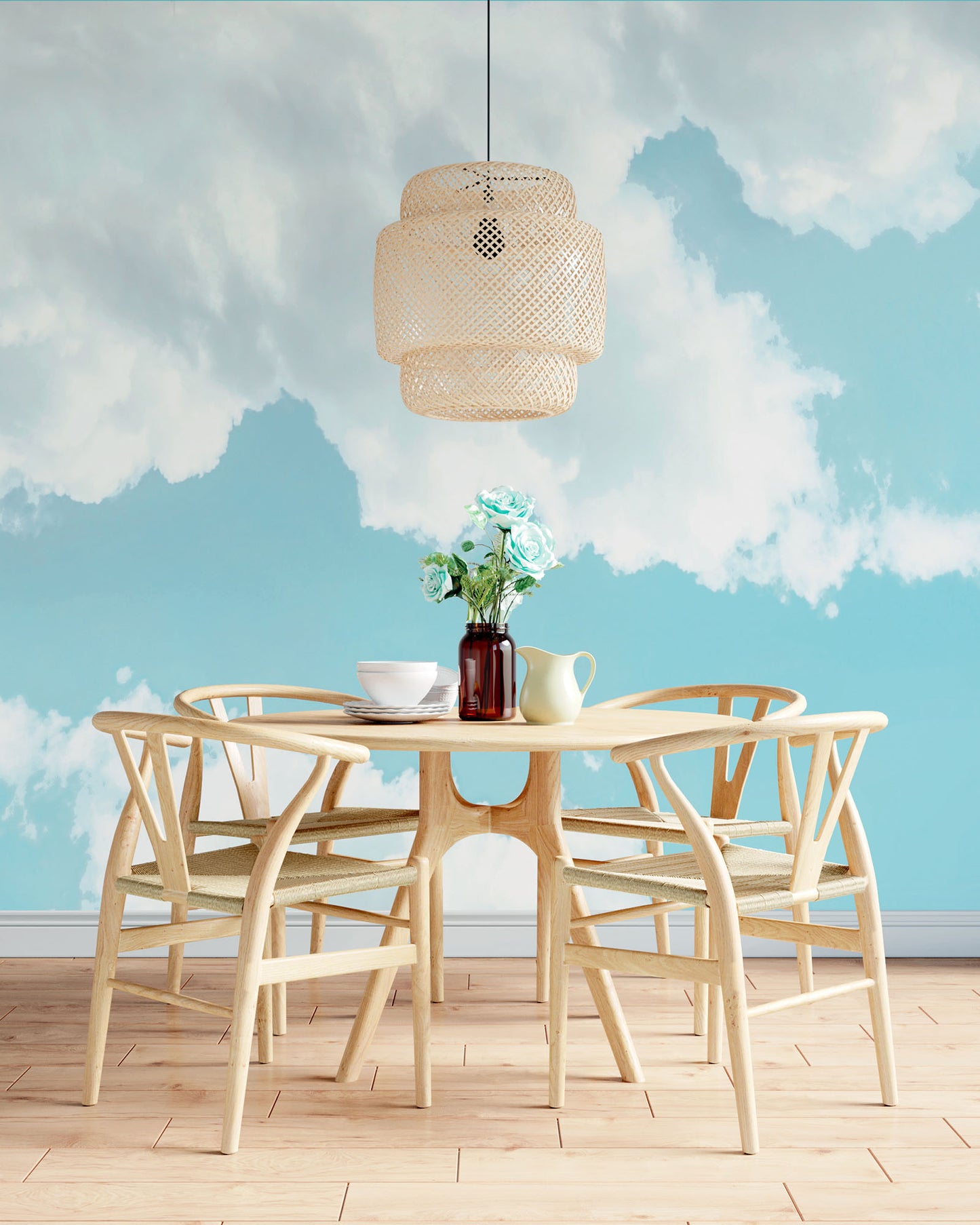 Veer Decor Summer Sky Pack 1, 2 & 3 in Blue Wall Mural Nature Mural Blue Mural - 8184-BDL-AO