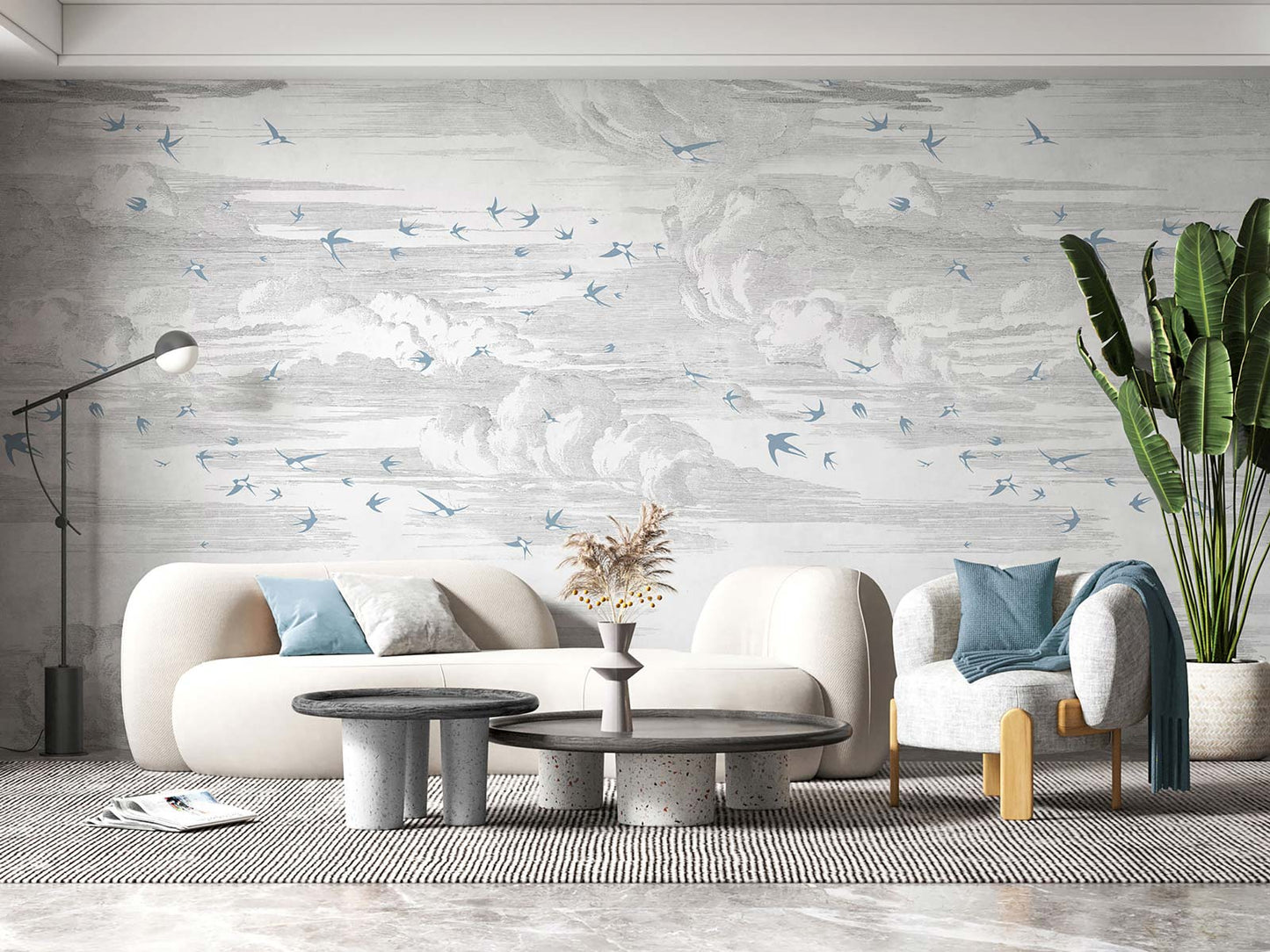 Veer Decor Divine Pack 2 in Navy Wall Mural Words & Symbols Mural Navy Mural - 8184-AU1-B