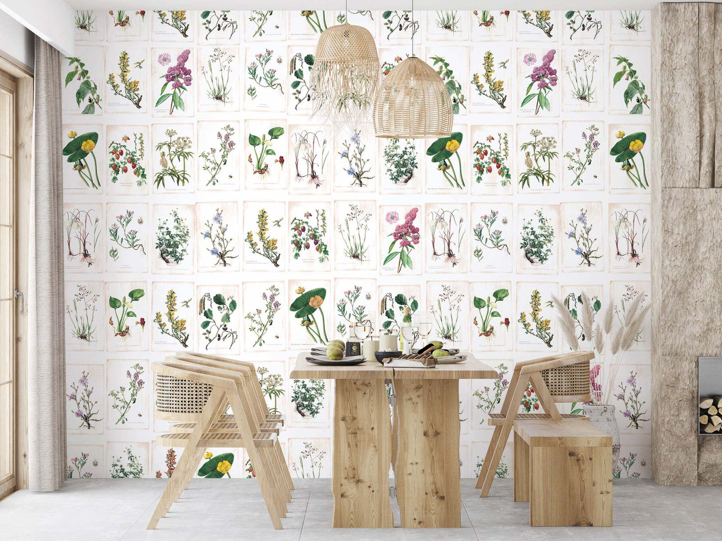 Veer Decor Wild Flowers Pack 1 & 2 in Multi Wall Mural Botanical & Floral Mural Multi Mural - 8184-BDL-BB