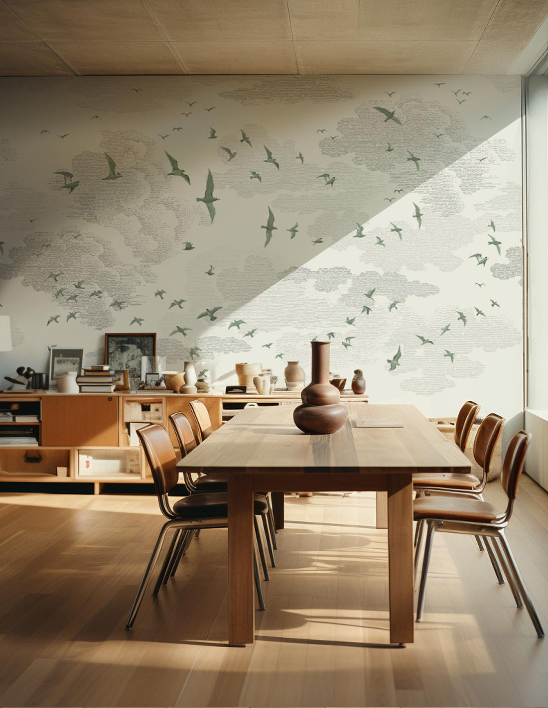 Veer Decor Birds Pack 1 & 2 in Green Wall Mural Animals Mural Green Mural - 8184-BDL-BR1