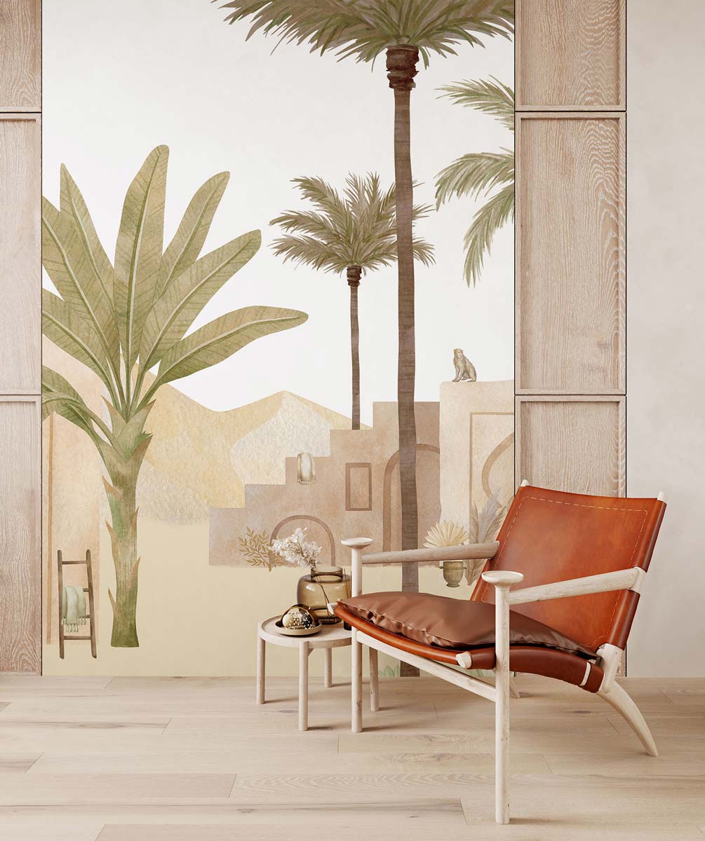 Veer Decor Marrakesh Pack 1, 2 & 3 in Gold Wall Mural Tropical Mural Gold Mural - 8184-BDL-BZ