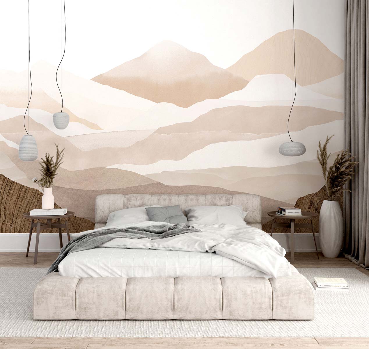 Veer Decor Montagna Pack 1, 2 & 3 in Pink Wall Mural Nature Mural Pink Mural - 8184-BDL-CE2