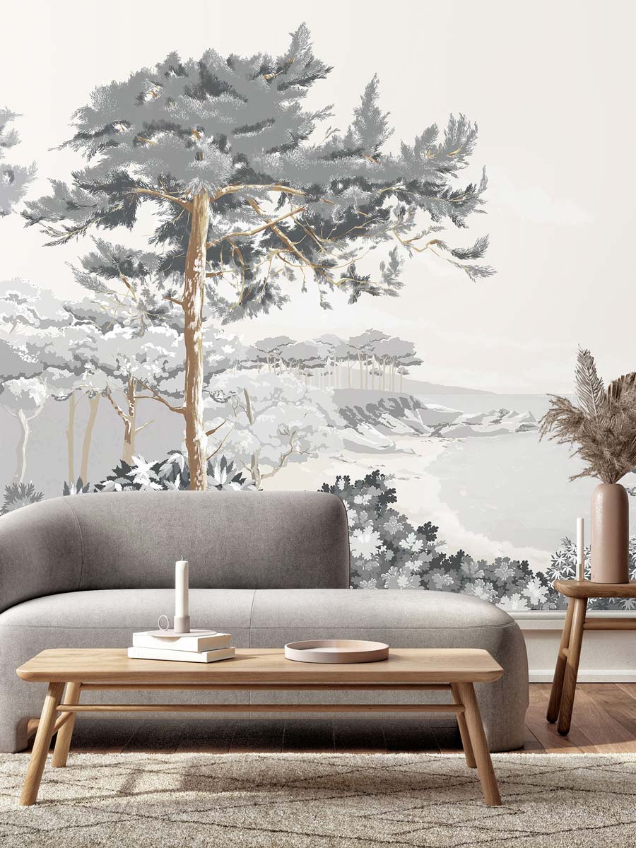 Veer Decor Quiberon Pack 1, 2 & 3 in White Wall Mural Nature Mural White Mural - 8184-BDL-CR2