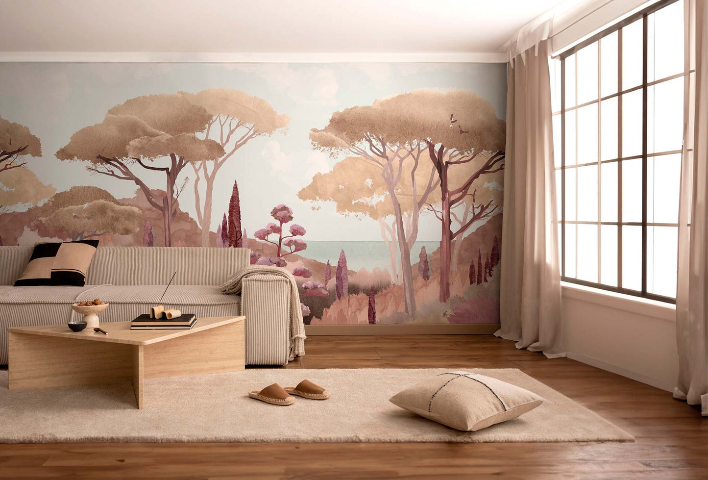 Veer Decor Riviera The Beach Chair Rail with Faux Wainscoting Pack 1 & 2 in Blue Wall Mural Coastal Mural Blue Mural - 8184-BDL-CS2