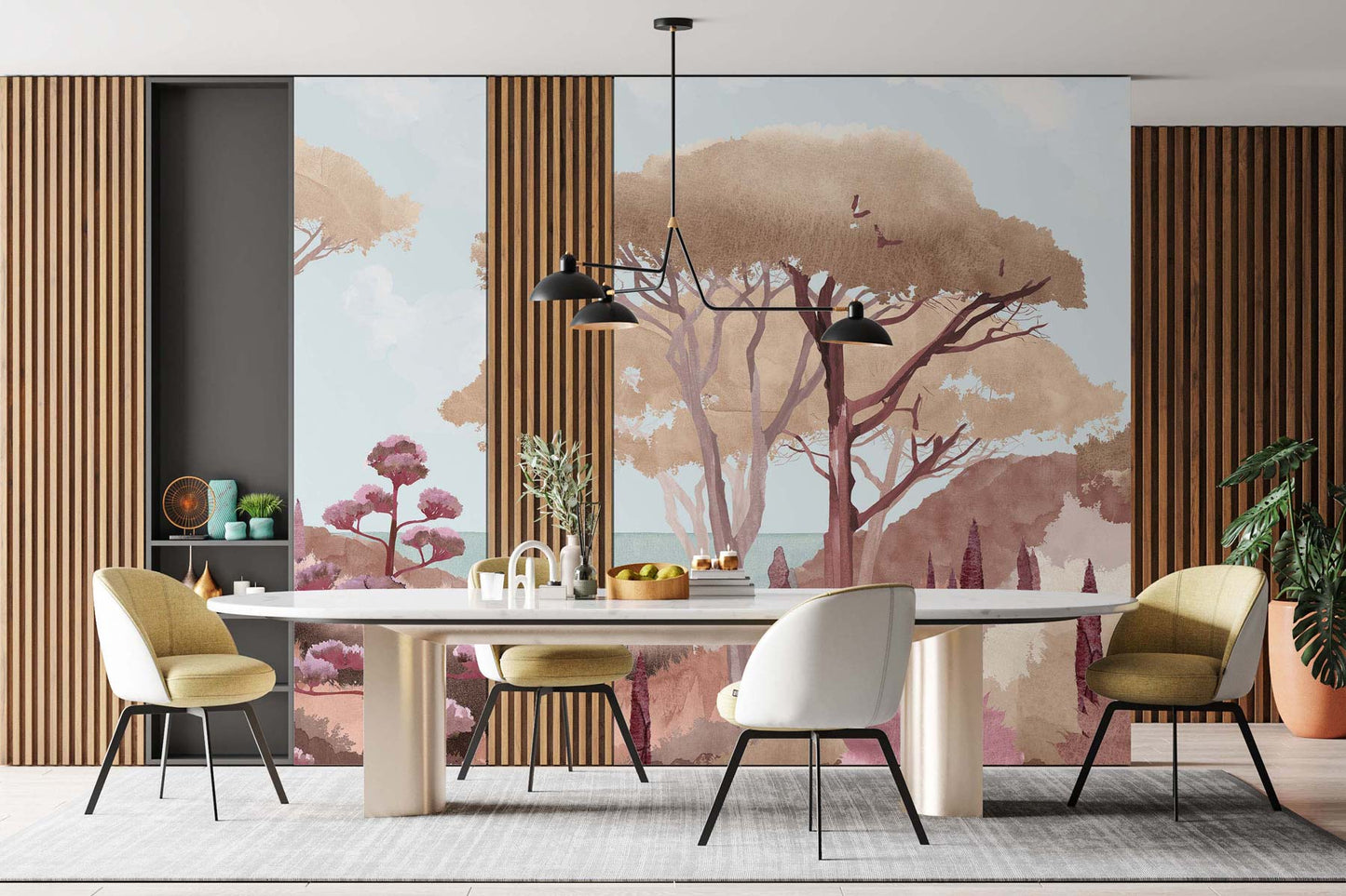 Veer Decor Riviera Pack 1, 2 & 3 in Orange Wall Mural Coastal Mural Orange Mural - 8184-BDL-CU2