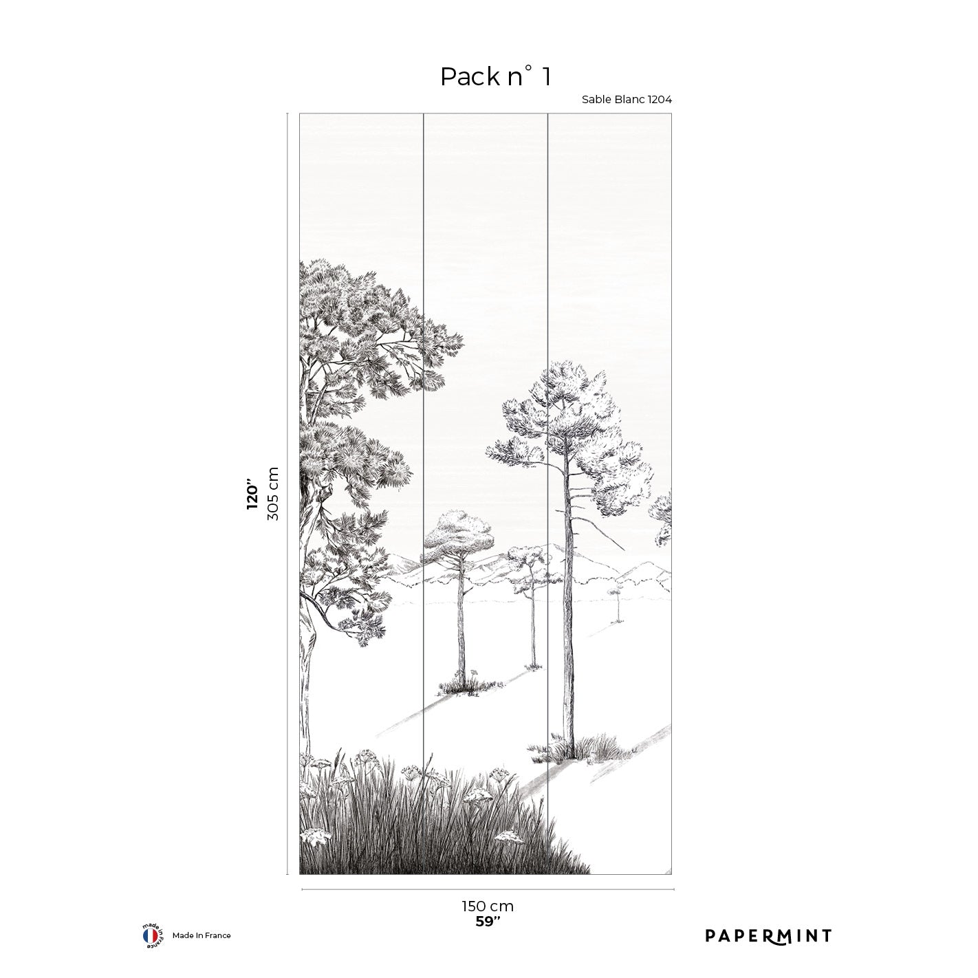 Veer Decor Shadows Pack 1 in Beige Wall Mural Nature Mural Beige Mural - 8184-BS1-A