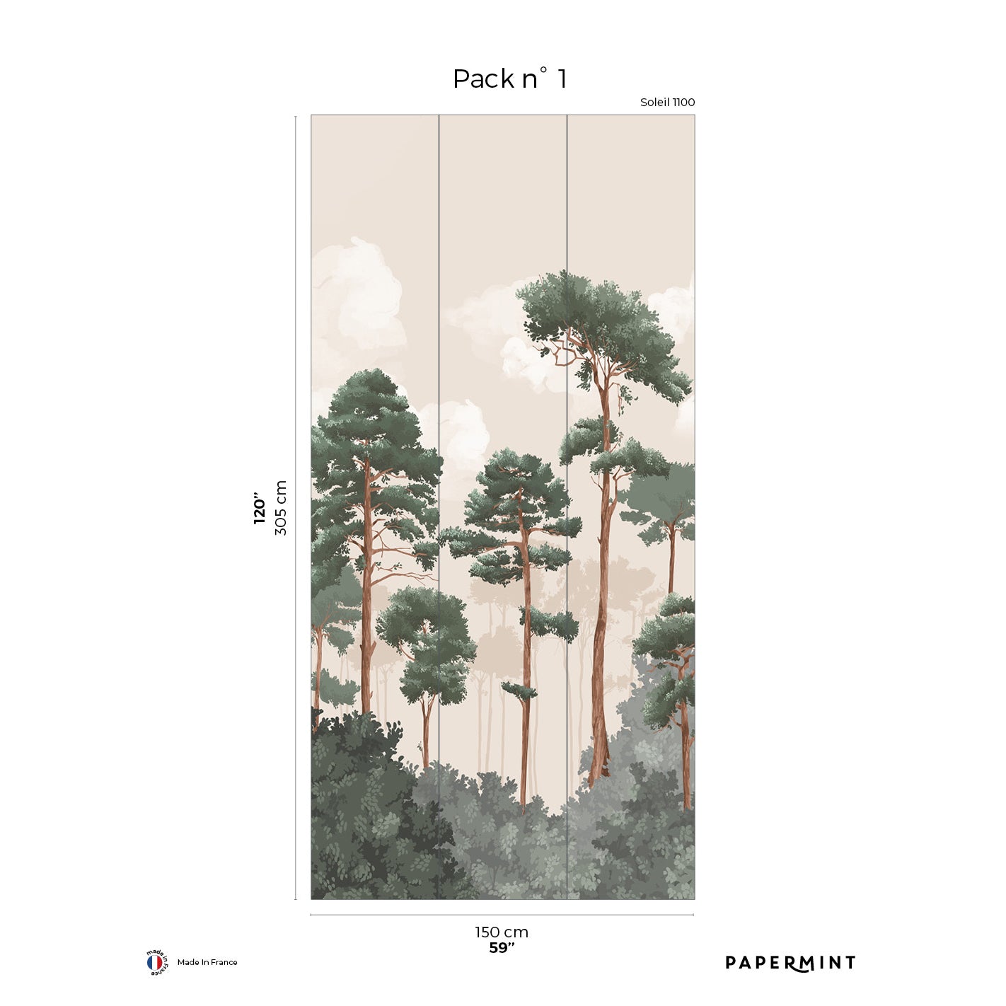 Veer Decor Matsu Pack 1 in Pink Wall Mural Nature Mural Pink Mural - 8184-CA1-A