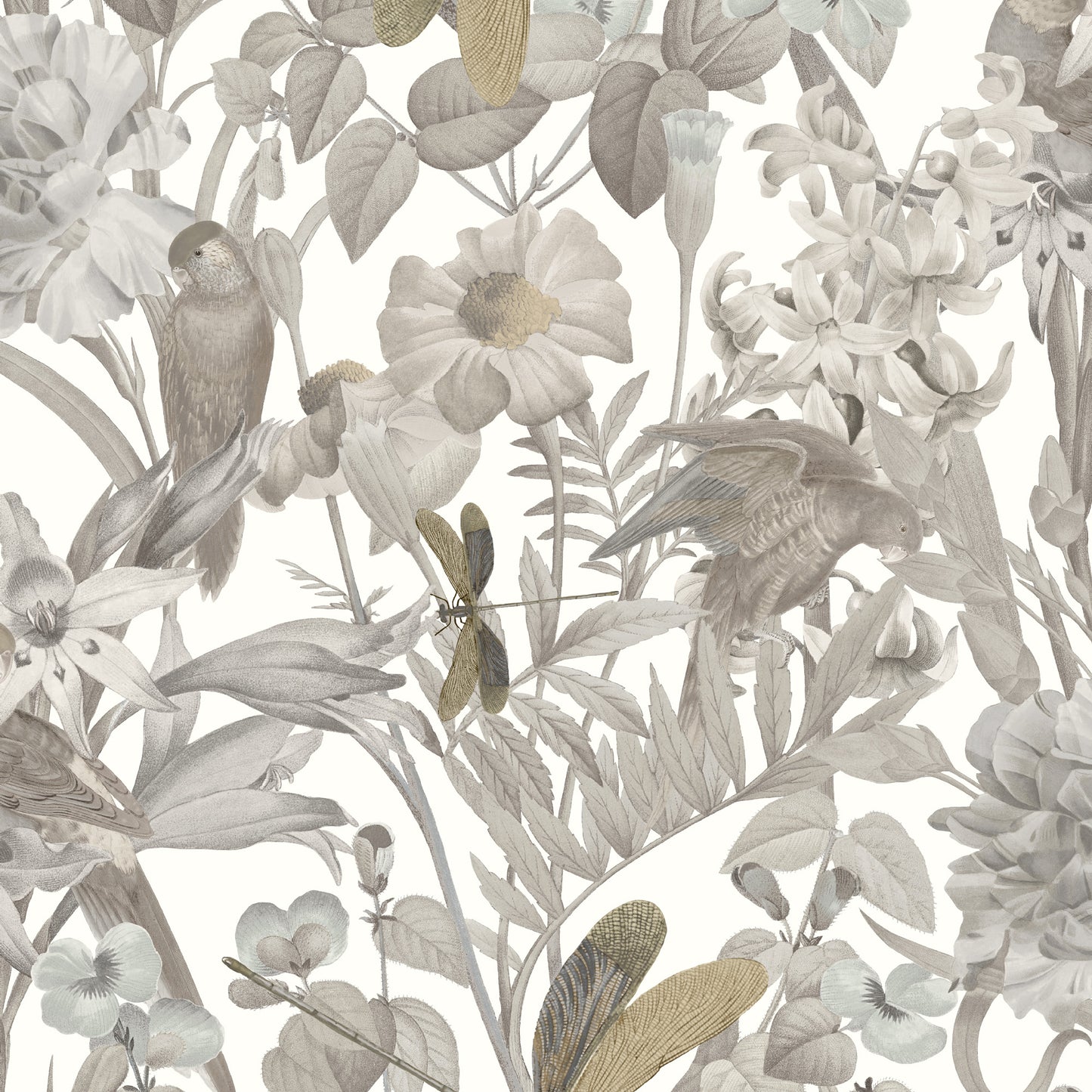 JF Fabrics -Wallpaper 8191 33 Wallpaper Taupe, Tan, Sepia, Mustard Non-Woven - 8932633 W9081