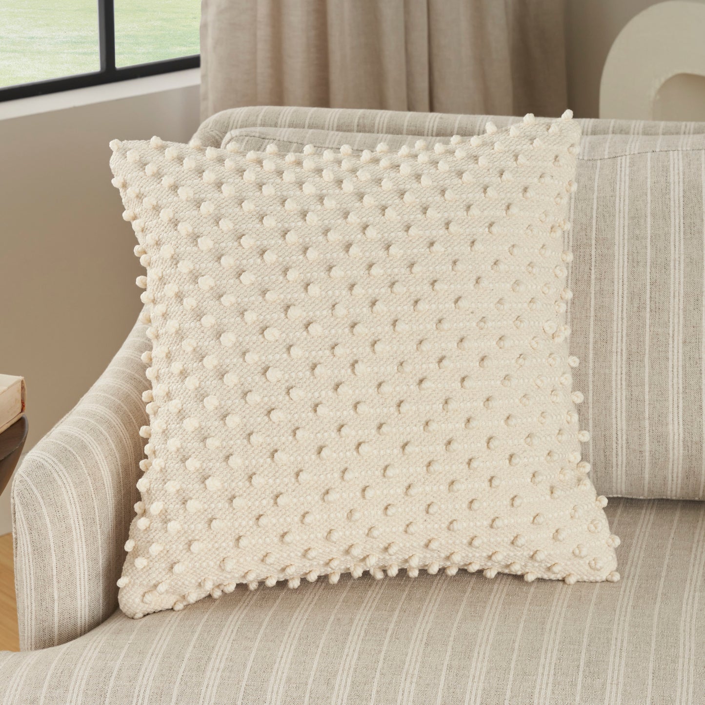 NOURISON HOME 18" x 18" Mina Victory Farmhouse Ivory - 798019089719