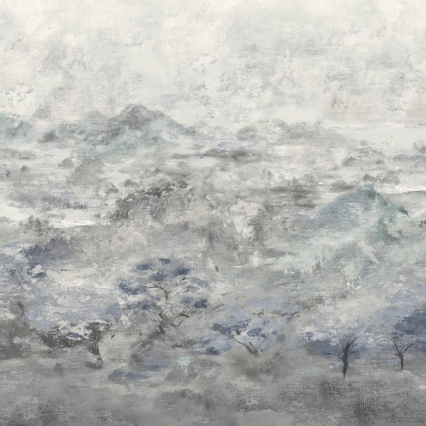 JF Fabrics -Wallpaper 8200 64 Wallpaper Blue, Silver, Black, Grey Mural, Width Extendable - 9041364 W9321