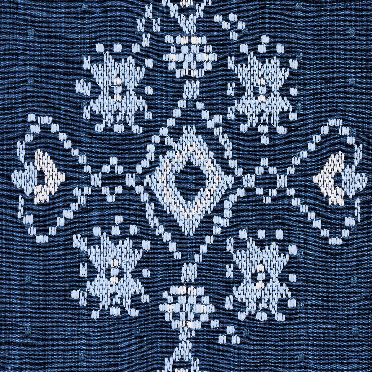 SCHUMACHER BOHEMIA NADIRA EMBROIDERY EMBROIDERIES EMBROIDERIES INDIGO - 82070