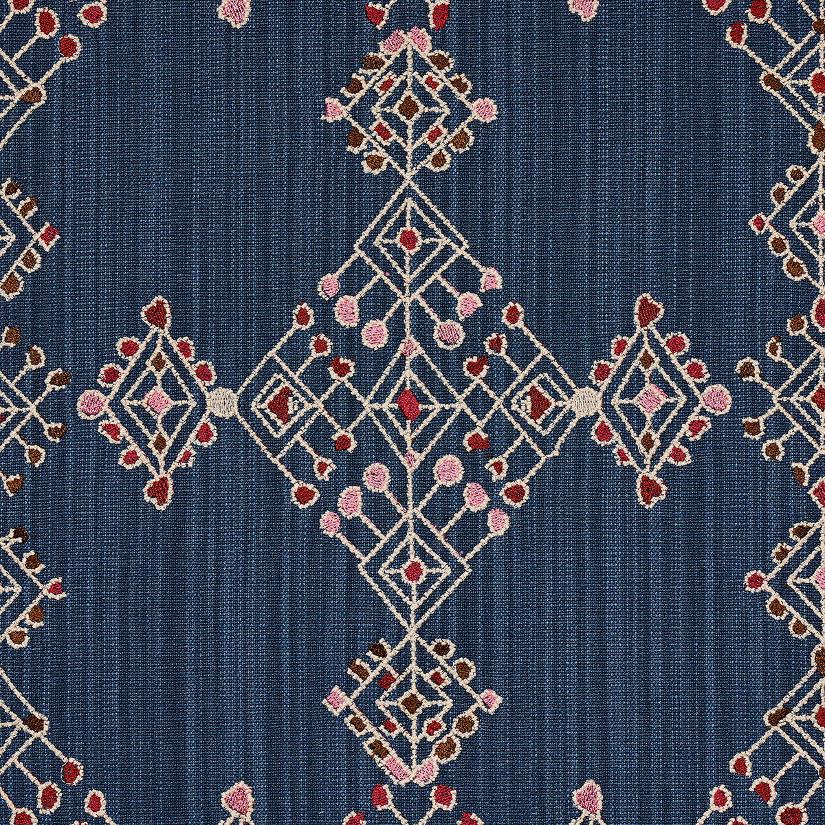 SCHUMACHER BOHEMIA KALINDI EMBROIDERY EMBROIDERIES EMBROIDERIES INDIGO - 82081