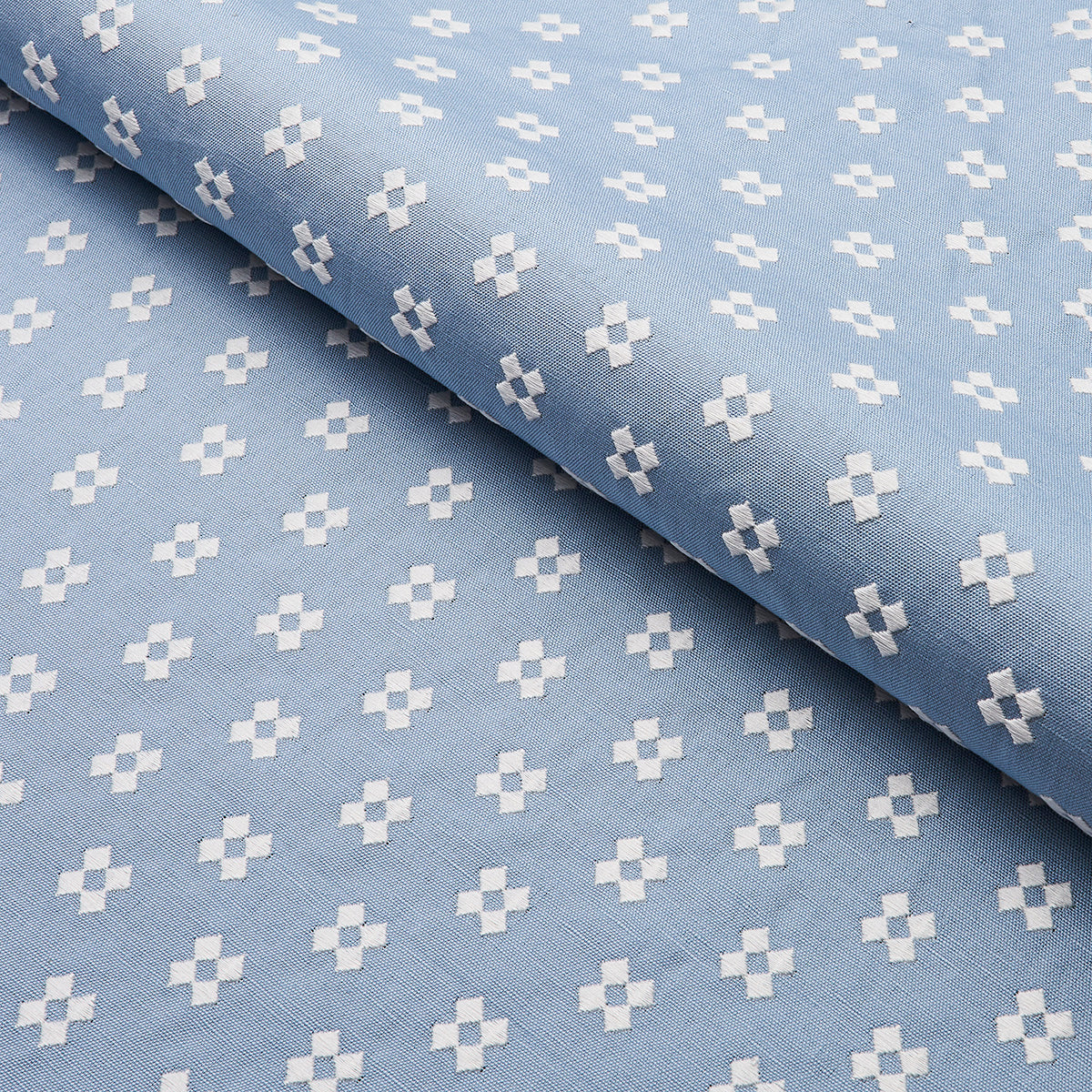 SCHUMACHER BOHEMIA THANDIE EMBROIDERY EMBROIDERIES EMBROIDERIES IVORY ON CHAMBRAY - 82122