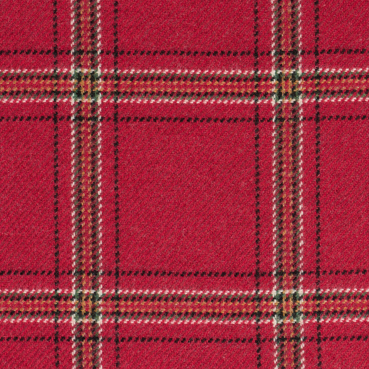 SCHUMACHER PATTERSON FLYNN BLACKBURN MERINO PLAID WOVEN WOVEN CRIMSON - 82345
