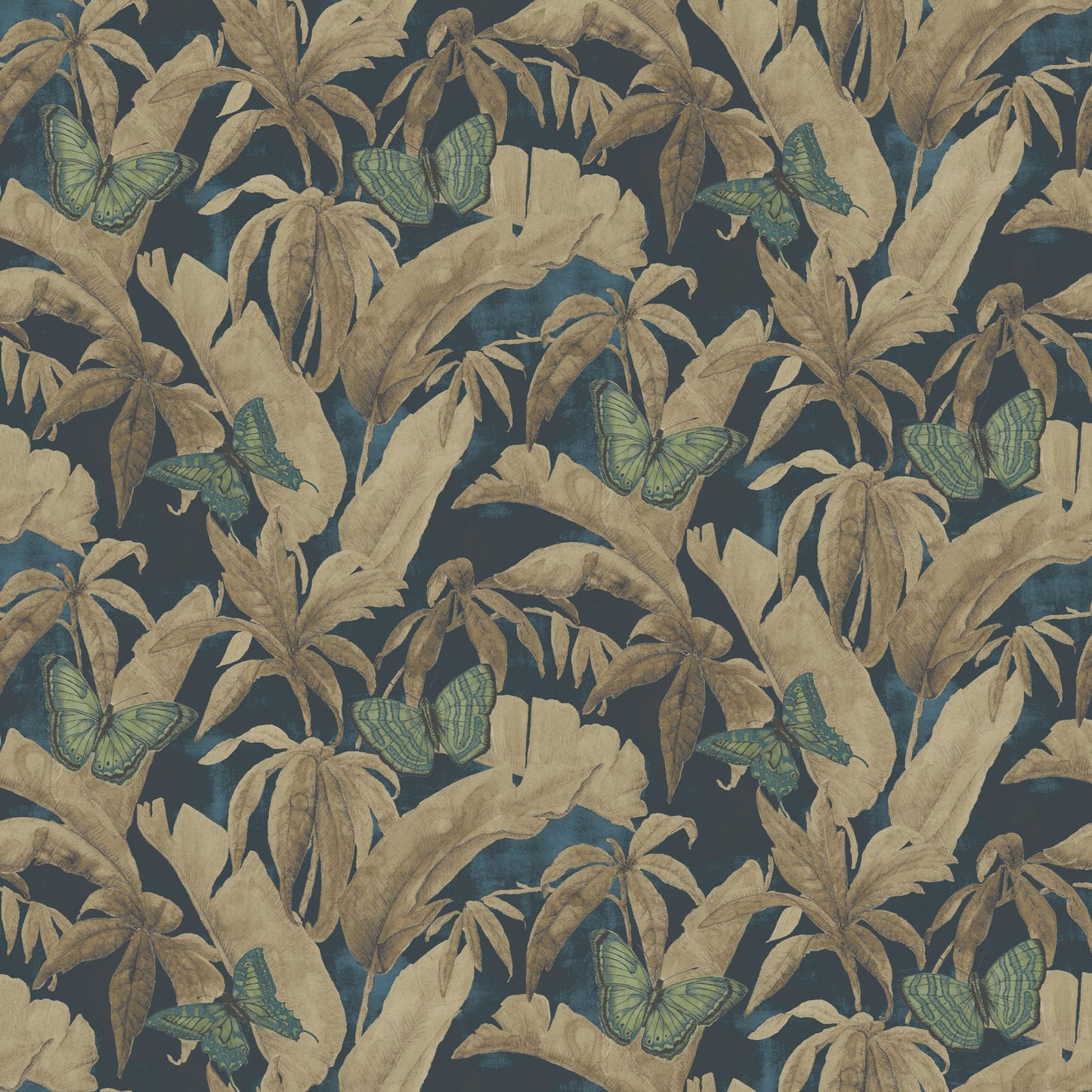 JF Fabrics -Wallpaper 8236 69 Wallpaper Blue, Teal, Beige, Green Non-Woven - 9466569 W9441
