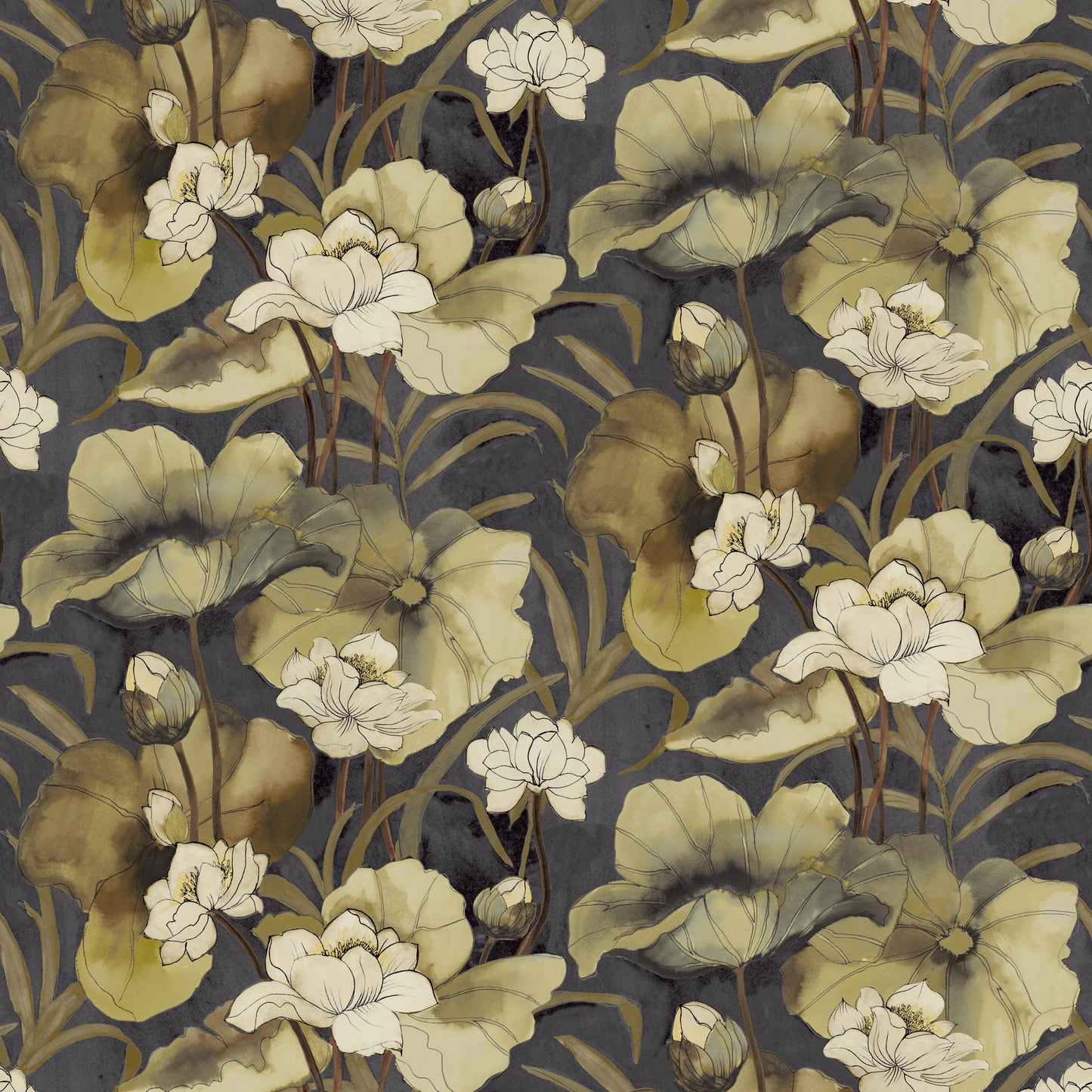 JF Fabrics -Wallpaper 8237 99 Wallpaper Black, Green, Chartreuse Non-Woven - 9466699 W9441