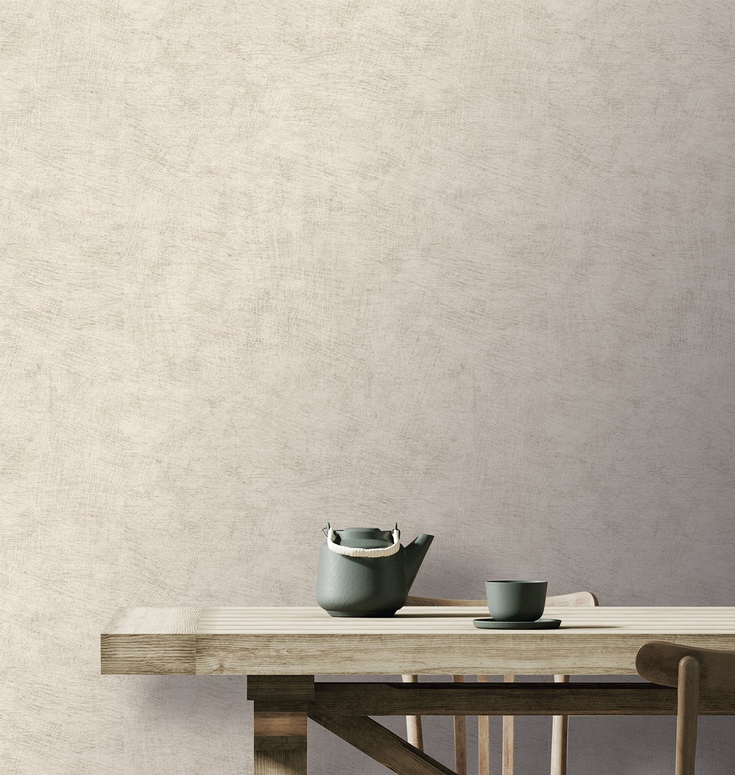 Veer Decor Pampas Plain Brushed Texture Light Grey Wallpaper Abstract Modern, Contemporary, Traditional Cream Wallpaper - 8250-AA3