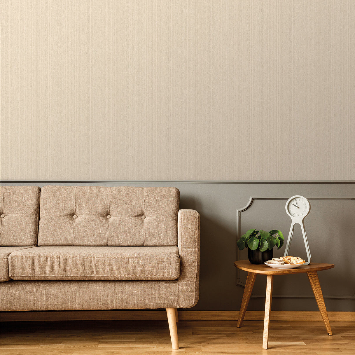 Veer Decor Rope Plain Texture Sea Salt Wallpaper Abstract Modern, Contemporary, Traditional Cream Wallpaper - 8250-AB2