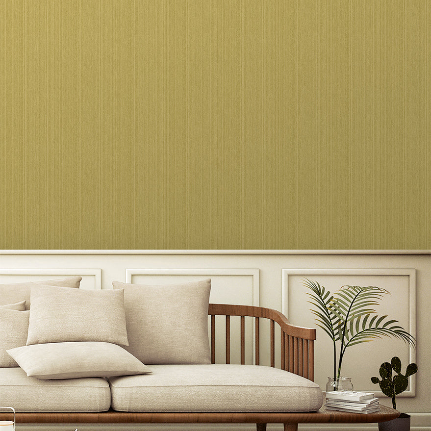 Veer Decor Rope Plain Texture Golden Olive Wallpaper Abstract Modern, Contemporary, Traditional Mustard Wallpaper - 8250-AB6