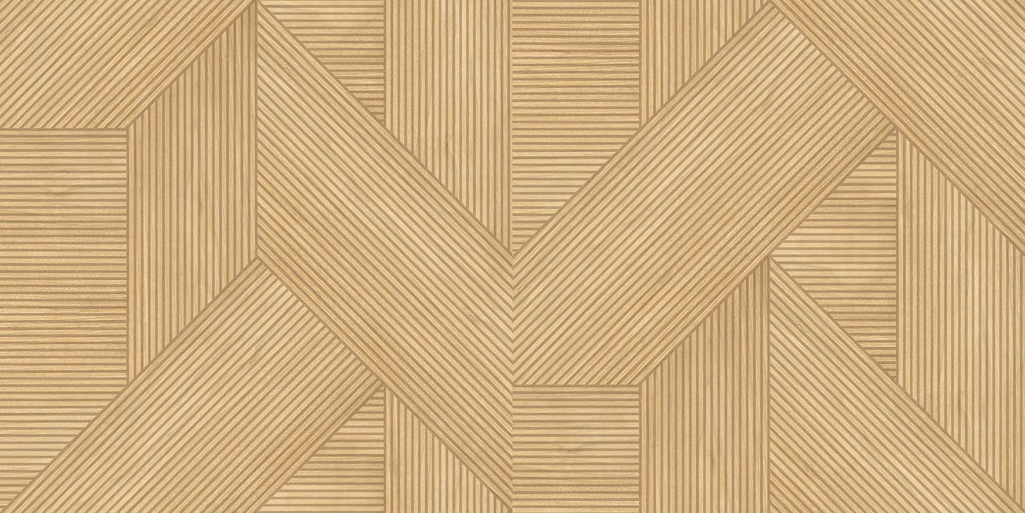 Veer Decor Sculpted Chevron Wood Panels Tan Wallpaper Abstract Contemporary, Modern Tan Wallpaper - 8252-AH2