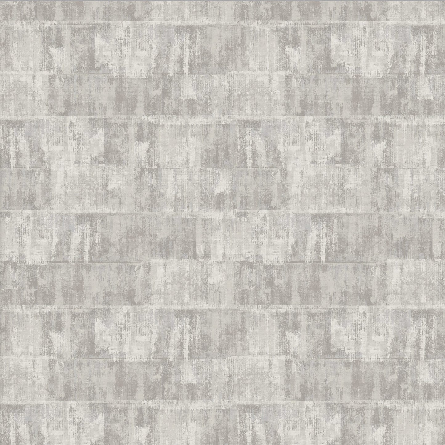 Grey distressed brick-pattern wallpaper; rectangular block tiles with a brushed concrete texture.
