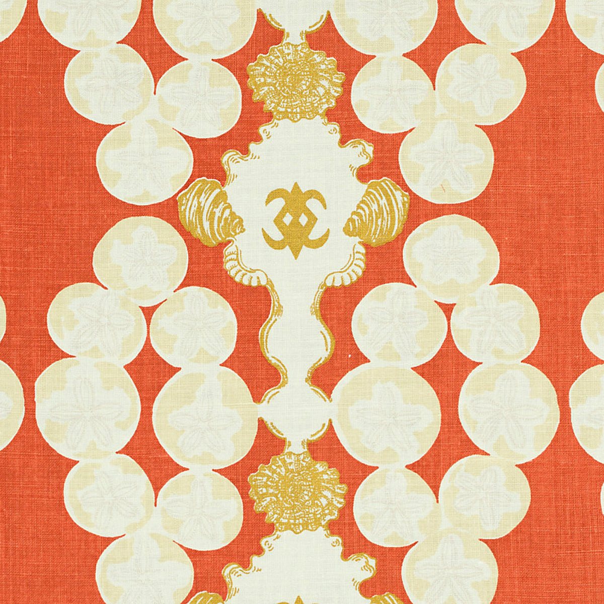 SCHUMACHER RAOUL TEXTILES MIRAMAR PRINTS PRINTS PERSIMMON - 826B79