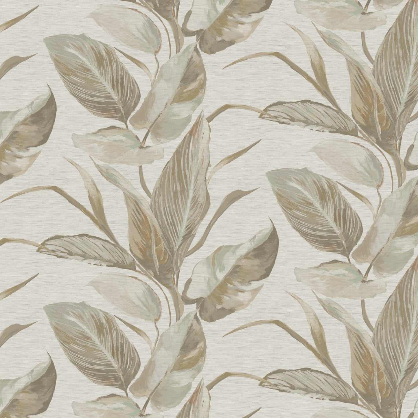JF Fabrics -Wallpaper 8270 19 Wallpaper Gold, White, Green Non-Woven - 9883819 W9661
