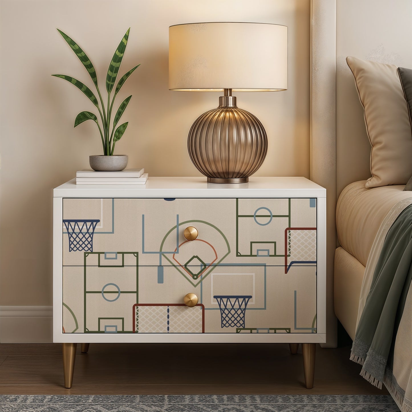 Veer Decor Sports Play Zone Multi Peel and Stick Wallpaper Children, Hobby, Sports Kids, Novelty Multi Wallpaper - 8335-AG3