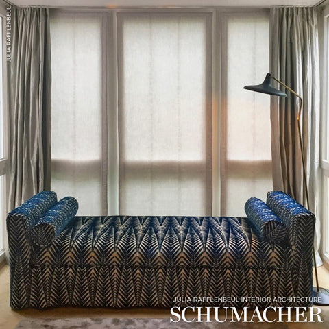 SCHUMACHER NEISHA CROSLAND ZEBRA VELVET Silver Blue - 83400