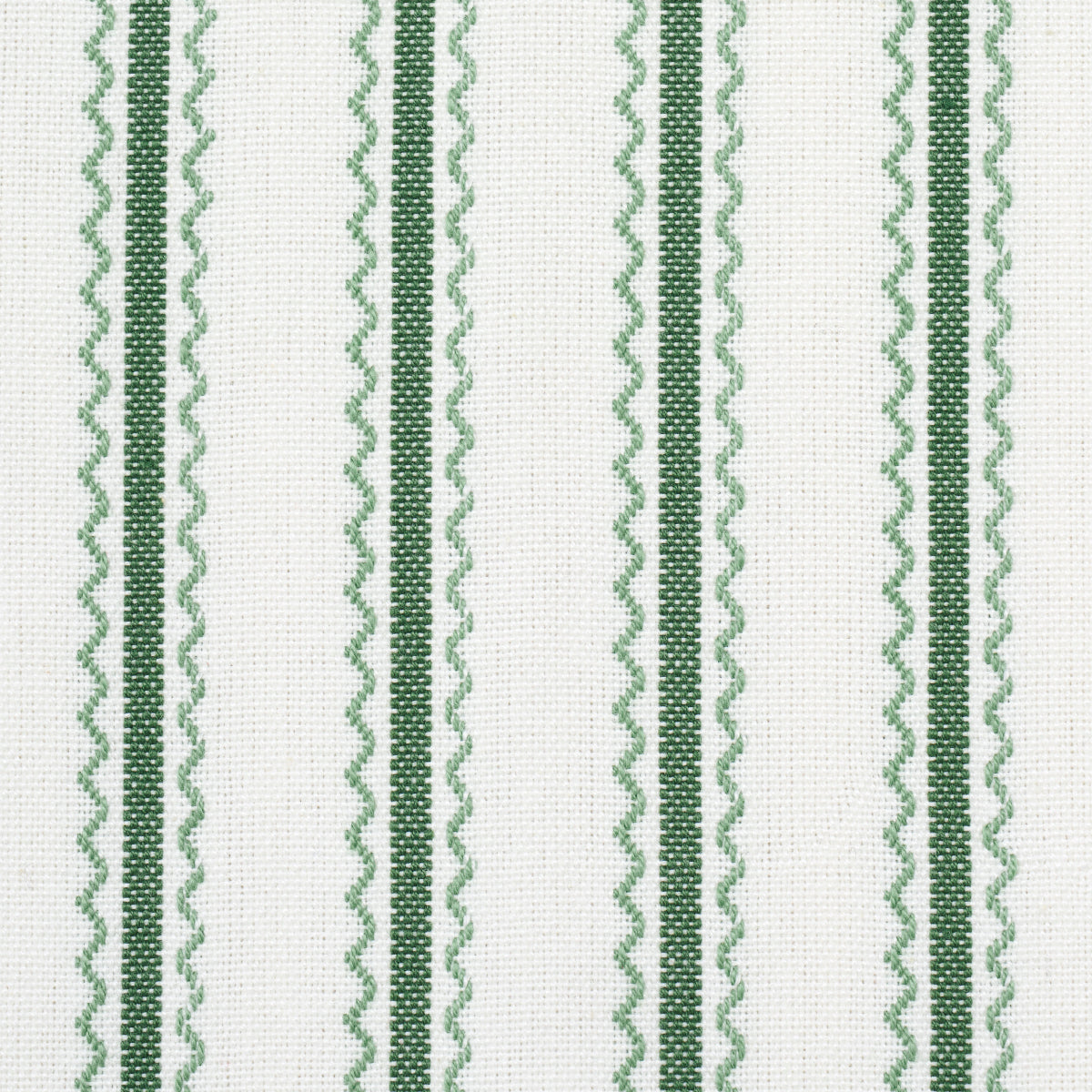 SCHUMACHER MARK D. SIKES BIRDIE TICKING STRIPE WOVEN WOVEN LEAF GREEN - 83700