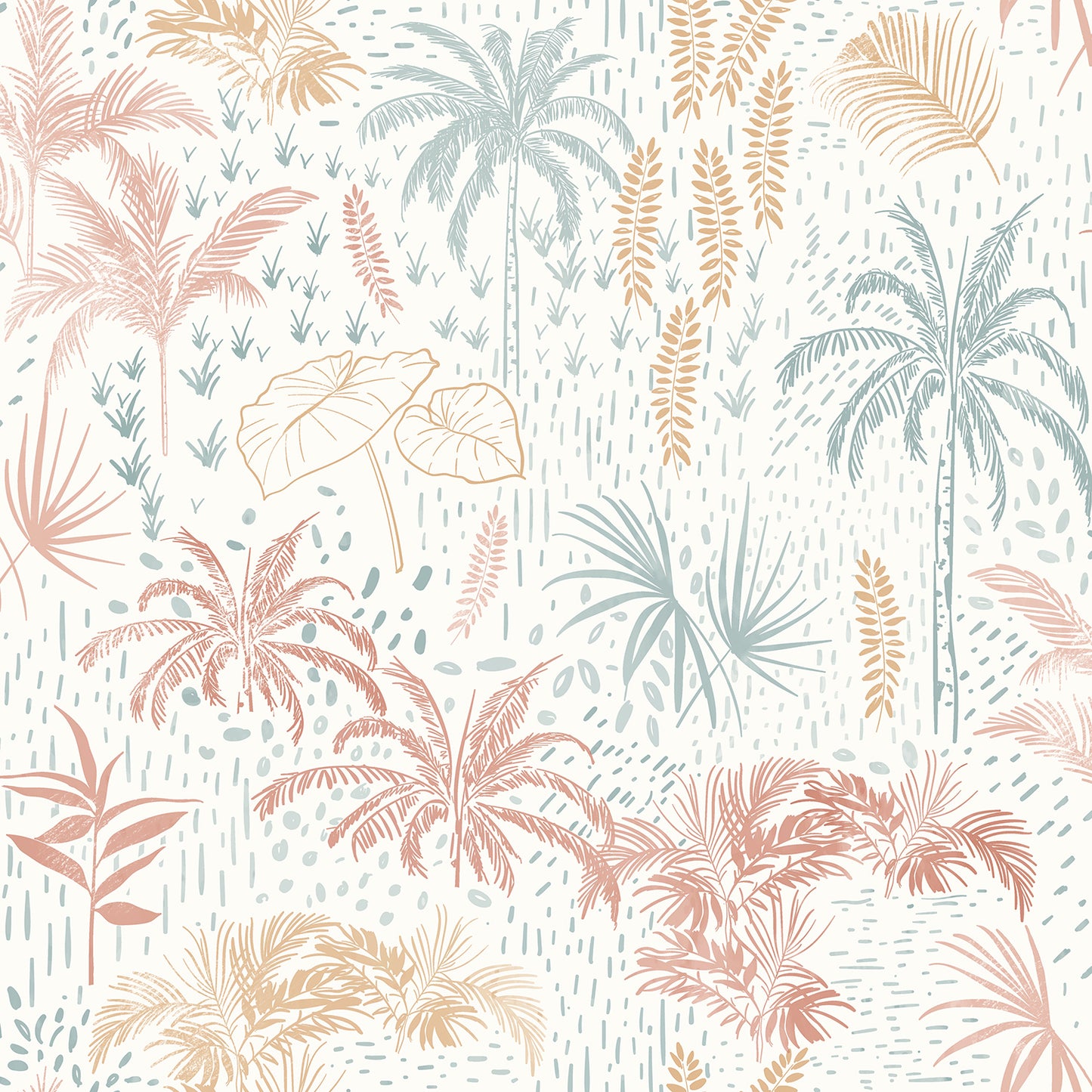 VEER DECOR Etched Tropic Orange Peel and Stick Wallpaper Tropical Transitional Orange, Multi Wallpaper - 8375-AA2