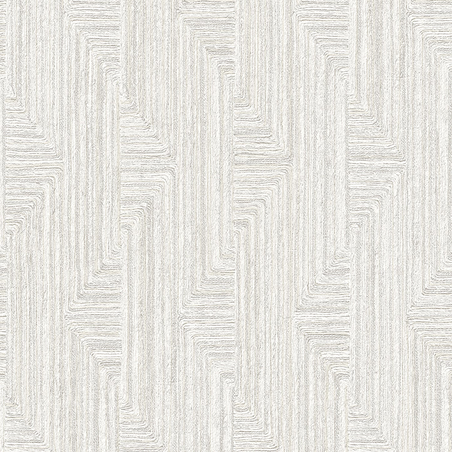 VEER DECOR Threadline Geo Stitch Taupe Wallpaper Geometrics Contemporary, Transitional White Wallpaper - 8384-AA1